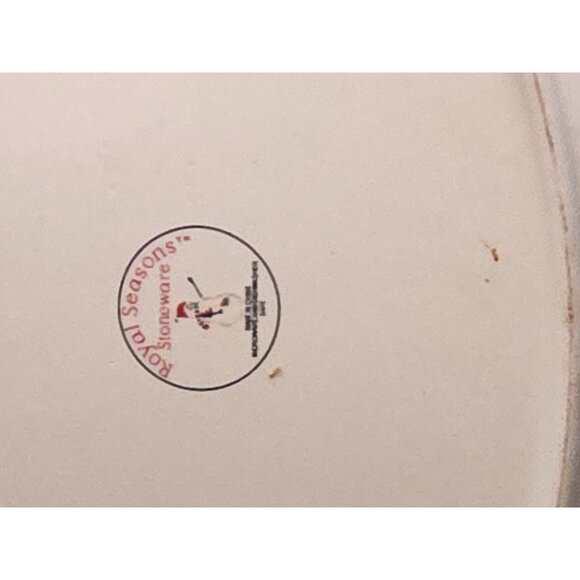 Oval Snowman Stoneware Serving Platter By Royal Seasons - Picture 5 of 5